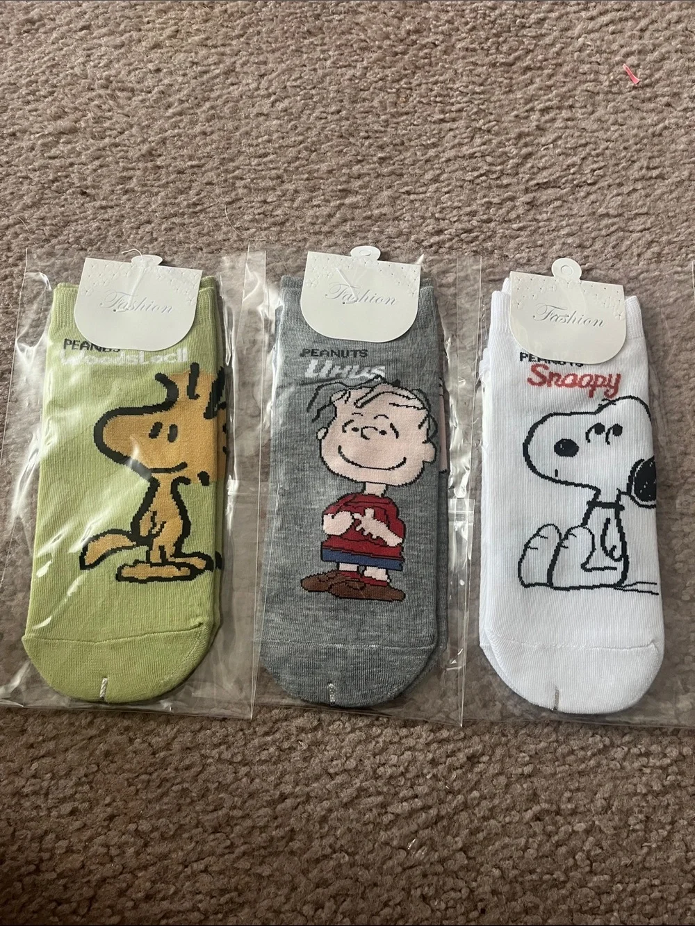 Peanuts Character Ankle Socks - Woodstock, Linus, Snoopy